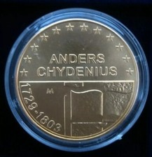 Vergoldete Gedenkm&uuml;nze der Europ&auml;ischen Union - Anders Chydenius