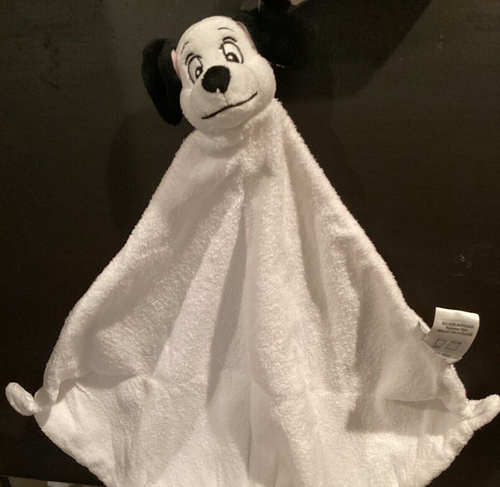 NWT Disney Store Baby Security Blanket 101 Dalmatians Puppy Dog White Black - Picture 10 of 11