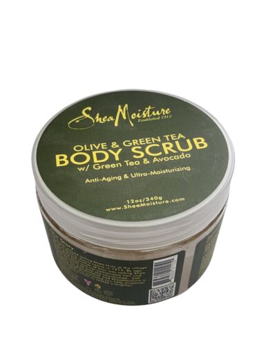 Shea Moisture Olive Green Tea Scrub Extra Moisturizing Hand Body Dry Aging Skin - Picture 2 of 5
