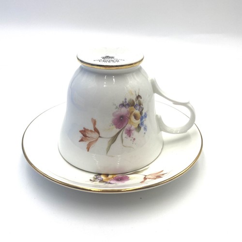 Fine Bone Chine Crown Trent Staffordshire England Porcelain Teacup with Saucer - Picture 12 of 12