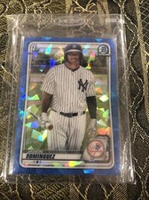 2020 Bowman Chrome Sapphire Jasson Dominguez Base Rookie RC Beauty 🔥