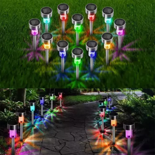 12 Pack Solar Power LED Stake Lights Patio Outdoor Garden Lawn Path Lamp Light - Bild 7 von 13