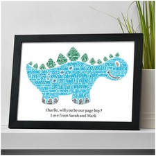 Personalised Will you Be My Page Boy Usher Best Man Dinosaur Wedding Gifts