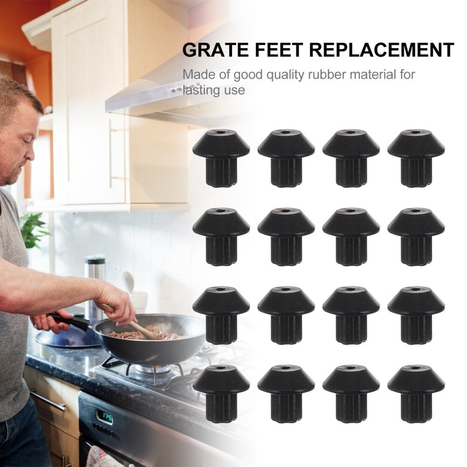 48 PCS Gas Burner Grate Part Grate Feet Replacement Gas Stove Grate