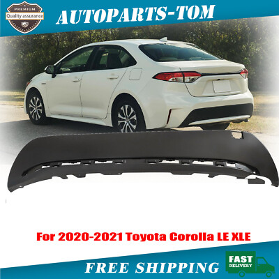 Soillar Textured Rear Lower Bumper Cover For 2020-2022 Toyota Corolla Sedan – Black ABS, Direct Fit