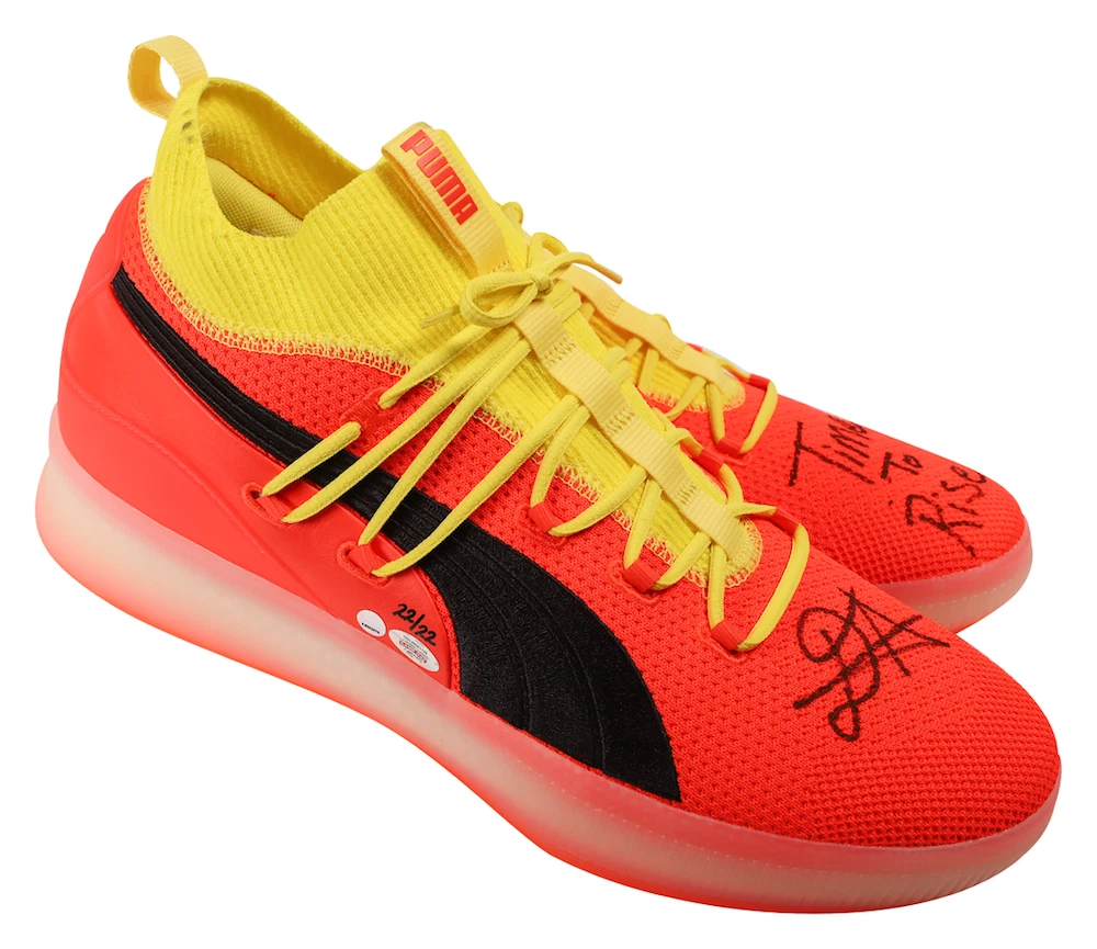 DEANDRE AYTON Autographed Suns Time To Rise Puma Clyde Court Shoes GDL LE 22 22