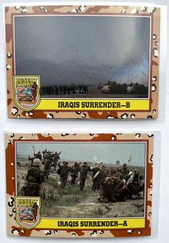 1991 Topps Desert Storm 3rd Series Lot of 2 #241 & 242 - Iraqi's Surrender - Picture 1 of 2