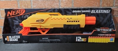 NERF Alpha Strike Tiger DB-2 Double Barrel Blasting Gun #1 BLASTER New In Box 