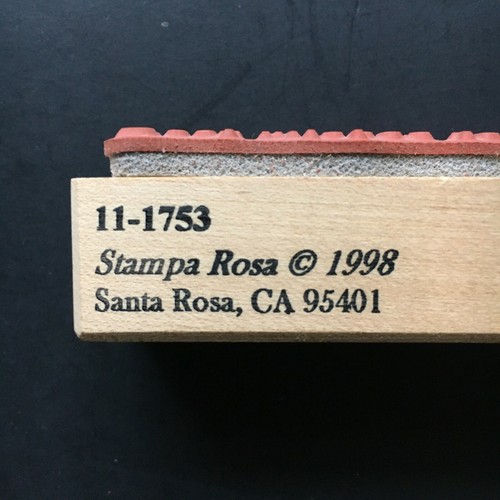 BEST WISHES TO YOU YOUR NEW ARRIVAL WORD GREETING Stampa Rosa Wood Rubber Stamp - Picture 3 of 3