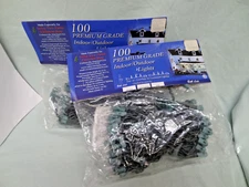 2 Sets of 100 Clear Mini Lights, Premium Grade, Indoor/Outdoor Christmas-Festive