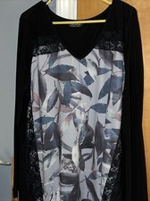 Tango Mango Colorblock Floral Print Boutique Shirt XXL