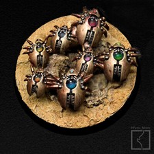 In Stock - Necron canoptek scarab swarm 3x - painted, multi colored cores