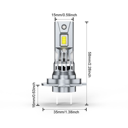 For Hyundai Santa Fe 2007-2012 4pcs H7+H11 Super Bright Light Bulbs 6000K White - Foto 2 di 13