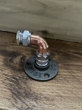 Urban Industrial Chrome & Copper chunky -  Coat Hook | Kitchen | Garage |