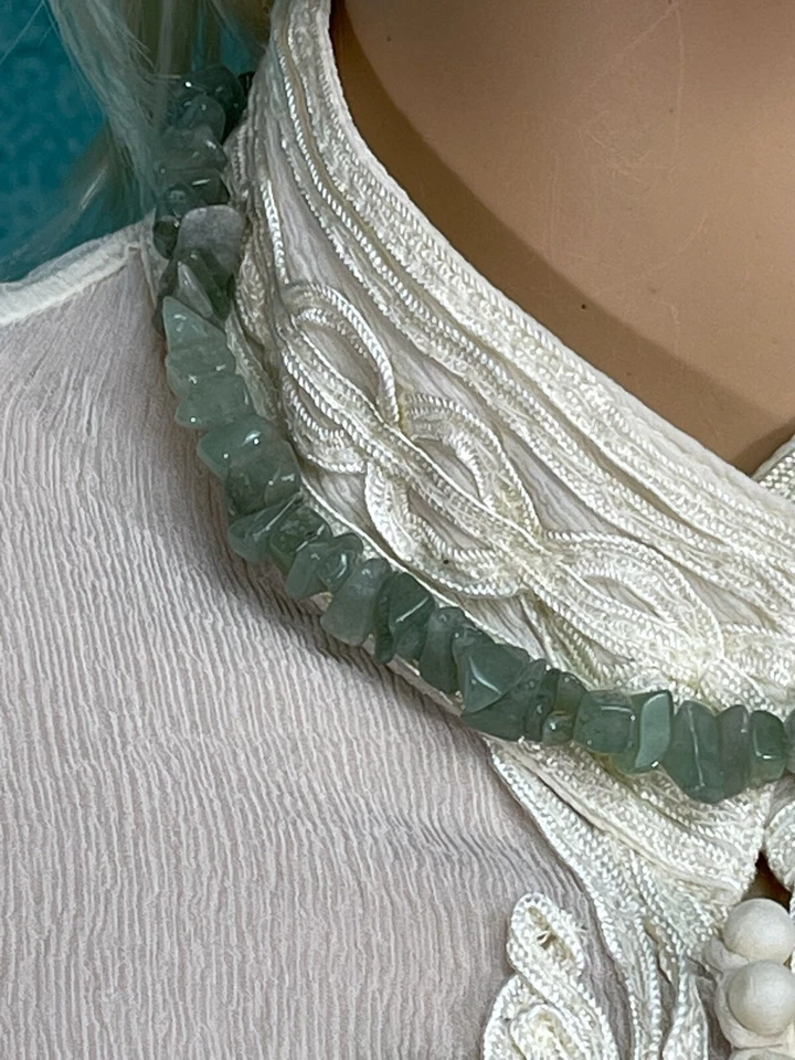 18” Genuine Aventurine Choker Necklace Artisan Made NEW w/Barrel Clasp - Image 4 of 4