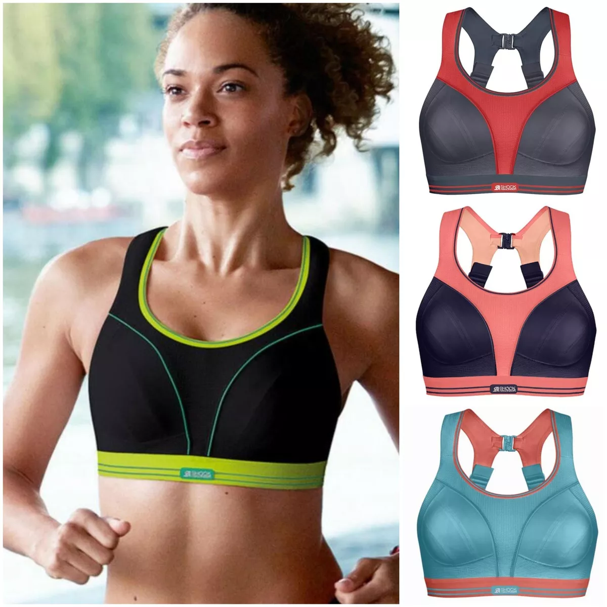 Shock Absorber Women's Ultimate Run Sports Bra S5044 Grey/Coral