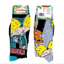Nickelodeon Hey Arnold Crew Socks Mens Womens Gerald 90s Y2K Fun Novelty Gift