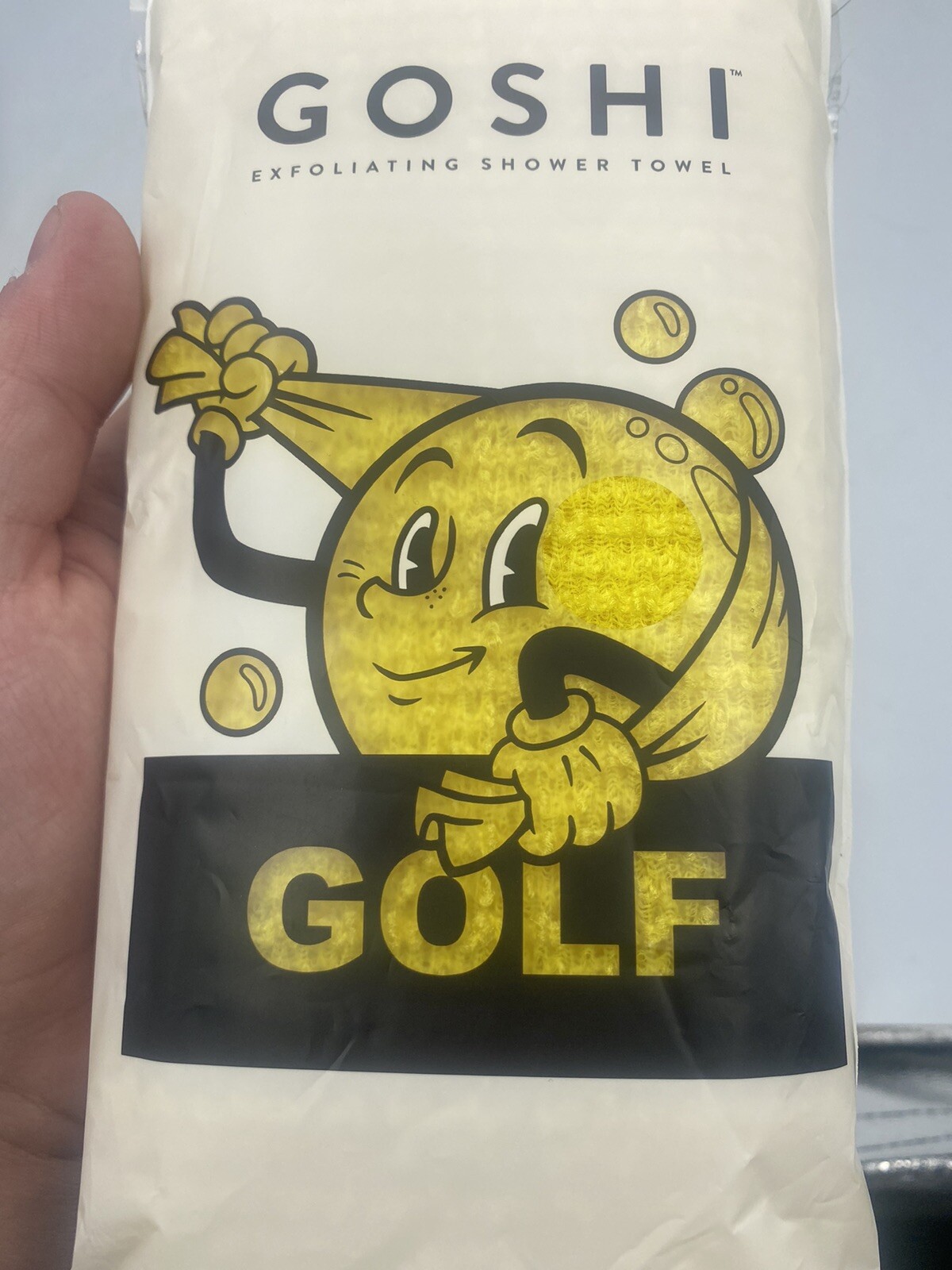 GOLF WANG x GOSHI - Exfoliating Shower Towel YELLOW NWT