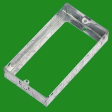 1x 2 Gang 25mm Galvanised Steel Pattress Extension Electrical Back Box GSE225
