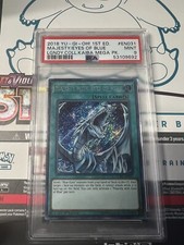 Yugioh 1st Edition Majesty with Eyes of Blue LCKC-EN031 PSA 9 MINT Blue Eyes SCR