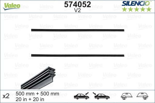VALEO Refil spazzola tergicristallo  574052