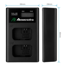 NP-FW50 Dual Charger  for Sony A6300 A6000 A5000 A3000 A7R Alpha 7 Alpha 7R，