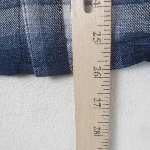 NEW Levis Shirt Boys L Blue White Plaid Flannel Long Sleeve Button Up Western - Picture 8 of 11