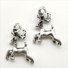 Lot 50pcs deer Antique Silver Charms Pendants for Jewelry Making 20 16mm