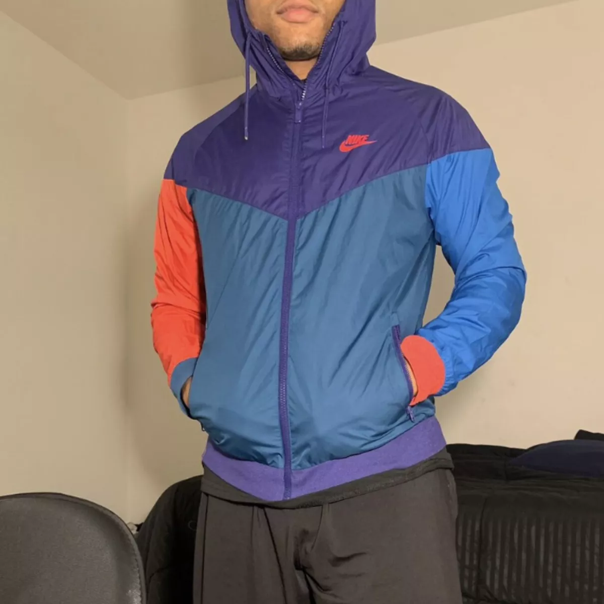 Nike Sportswear Windrunner Have a Great Day Jacket Blue Purple