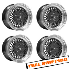 Enkei 465-570-6538bk Set Of 4 15x7 5x114.3 38mm 72.6mm 92 Black Machined Wheels