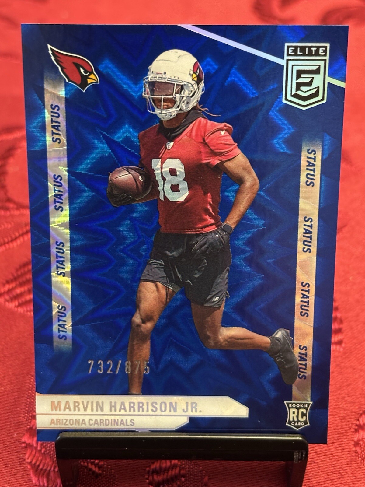 MARVIN HARRISON JR. 2024 Donruss Elite #182 Blue Status Explosion /875 RC