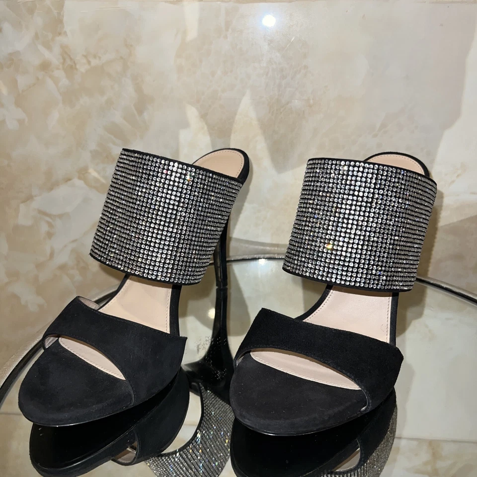 Pelle Moda black rhinestone Stilettos Womens Heels Size 8.5 NEW - Image 2 of 4