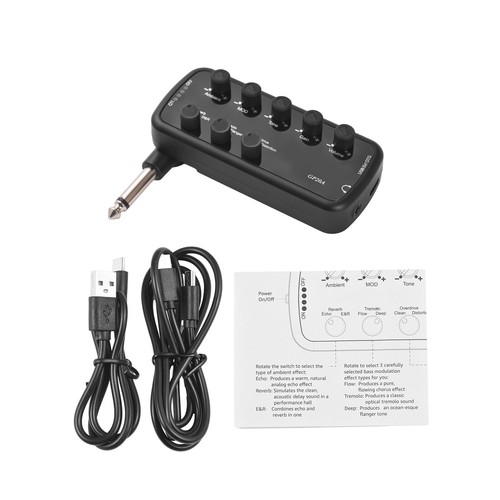 Mini Electric Guitar Headphone Amplifier Amp 3 Built-in Speaker Simulations K9Q7 - Picture 10 of 10