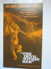 DEVIL WITHIN HER original pressbook Joan Collins Donald Pleasance horror