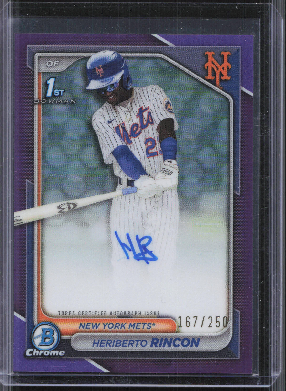 2024 Bowman Chrome #CPA-HR Heriberto Rincon 1st Purple Auto #/250 RG46