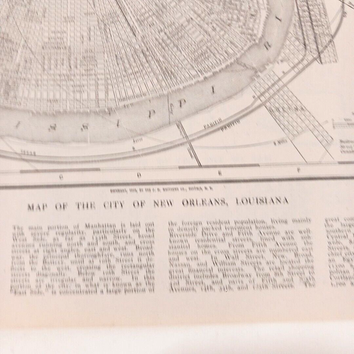 Antique 1920s New Orleans LA and Newark NJ City Street Map from Atlas 1921 - Picture 2 of 15