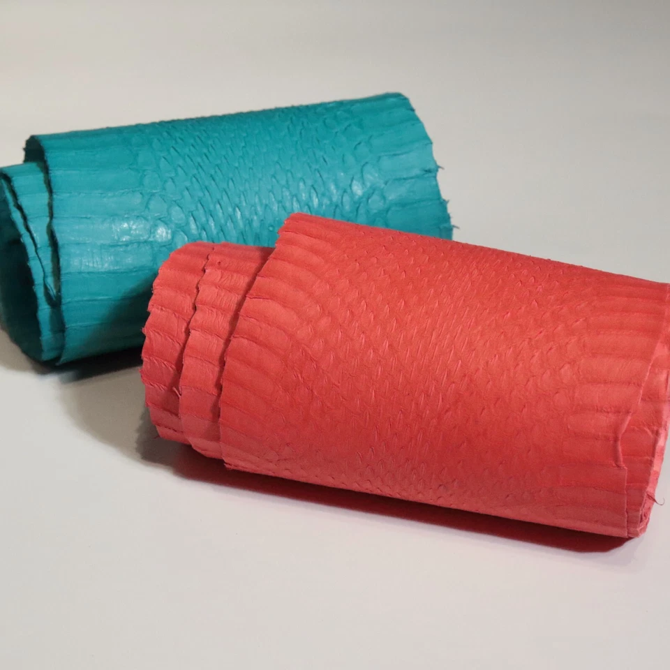 Matte Snake Skin Elaphe Carinata Snakeskin Hide Leather Craft Supply 2 Colors - Image 2 of 2