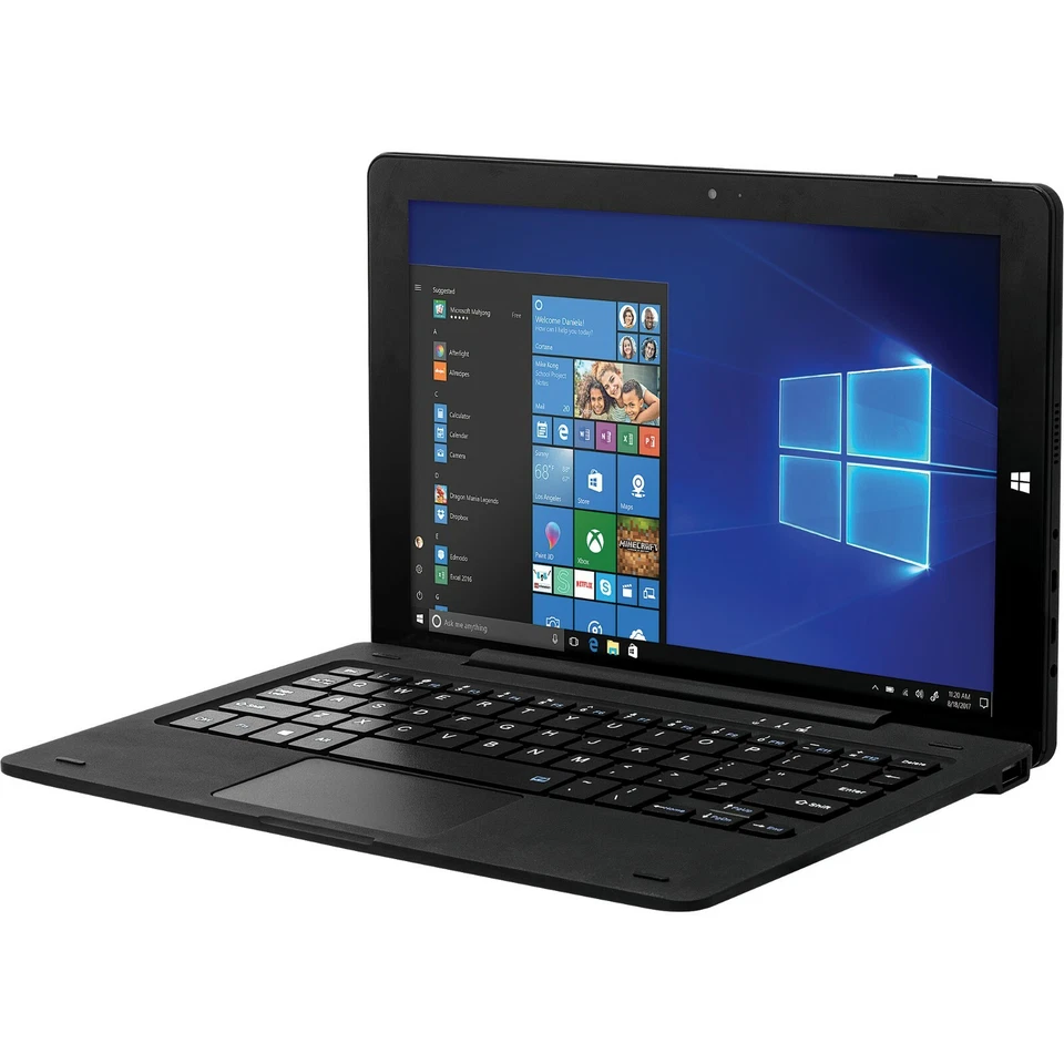 NIB EVOO 10.1" Tablet with Docking Keyboard 32GB Storage Dual Cameras Micro HDMI - Image 2 of 3