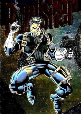 TCS 182  Fleer Marvel Universe Limited Edition Power Blast Foil Punisher 2 of9