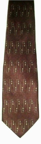 Jos A Bank Corporate - Cravatta collo uomo 100% seta bordeaux rosso oro grigio 56"L nuova senza etichette - Foto 5 di 6