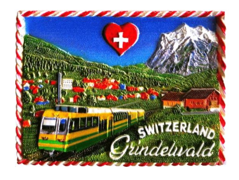 Grindelwald Switzerland Premium Poly Magnet Souvenir Suisse