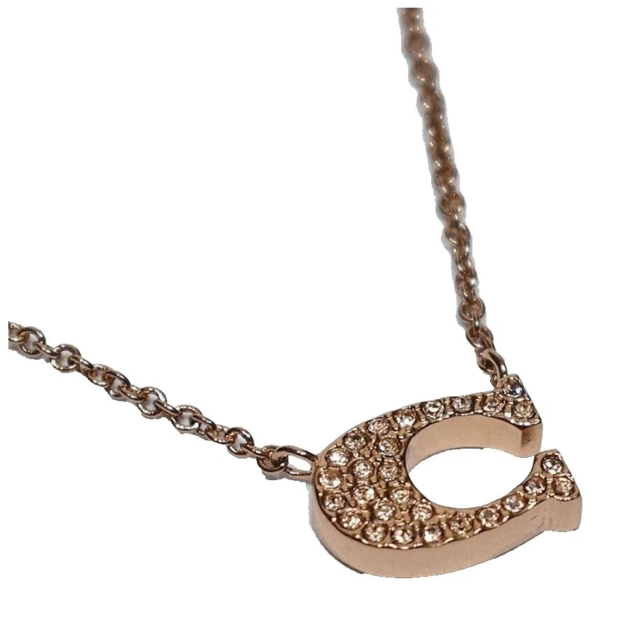 Chapado en Oro Rosa Coach Moda Collares y Colgantes