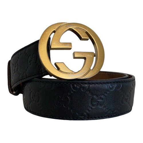 GUCCI Leather Belt Black Women's 086, 1669, 1373, 65, 26 | eBay
