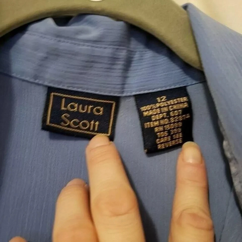 Paquete Lote de 4 Mujeres Karen Scott Christie Jill Talla 12 Manga Corta Con Botones Foto 3 de 4