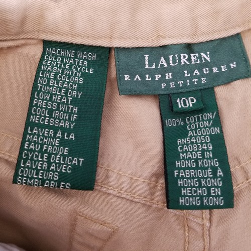 Jeans Lauren Ralph Lauren donna beige cachi 10P cotone gamba dritta casual - Foto 8 di 12
