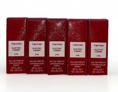 5 X Tom Ford Electric Cherry Eau De Parfum 2ml Sample Spray-Bonus Sample Inc