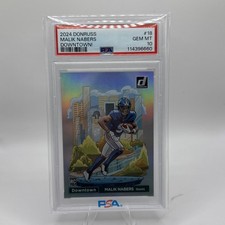 2024 Panini Donruss Malik Nabers #18 RC DOWNTOWN Case Hit PSA 10 NY Giants 🔥
