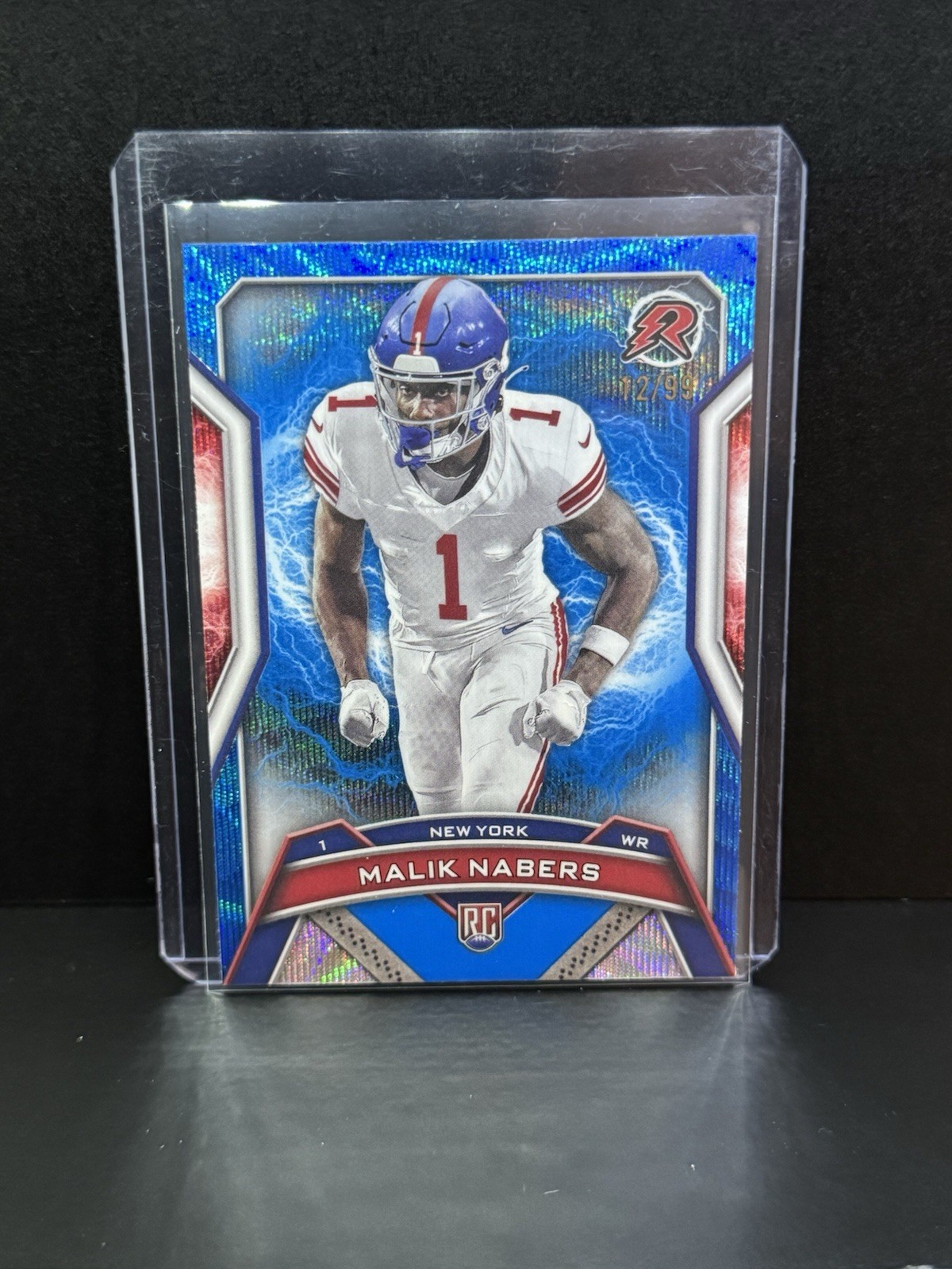 2024 Topps Resurgence - Rookies Malik Nabers #170 Blue Surge Refractor /99 (RC)