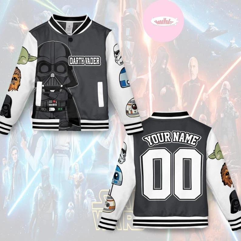 Custom Star Wars R2-D2 Droid Galaxy's Edge Characters Fan Gift Baseball Jacket