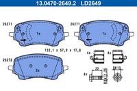 Ate 13.0470-2649.2 Bremsbelagsatz, Scheibenbremse FüR Ford